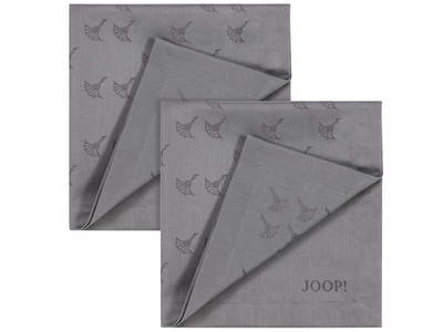JOOP!, JOOP - Serviette FADED CORNFLOWER - Textil - hellgrau - 50/50 cm, Faded Cornflower, Silber