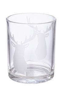 Hirschkopf, Glas H: 13 cm