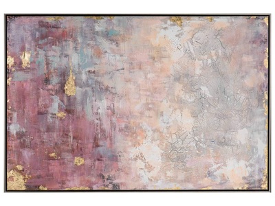 Schubiger, Bild Abendrot 82,5x122,5 cm, XXXLutz Bild 82.5/122.5 cm , 102204 , Rosa, Goldfarben, Beige , Holz , Tanne , 82.5 cm , Echtholz , 003442004701