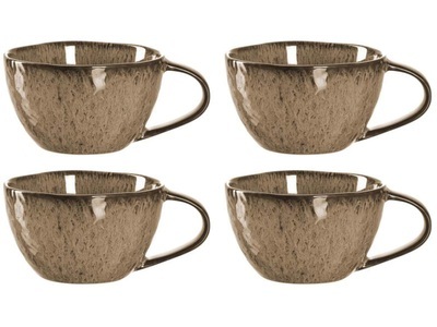 LEONARDO, Leonardo Kaffeetasse Matera 290 ml, 4, Matera Braun 290 ml, 4 Stück