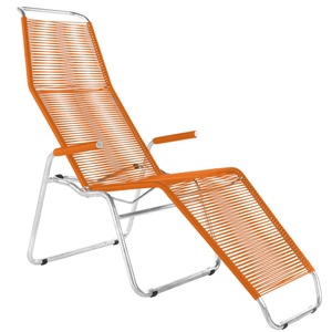 Schaffner, Schaffner - Gartenliege BRISSAGO - Kunststoff - Orange - 64/184/118 cm, Brissago
