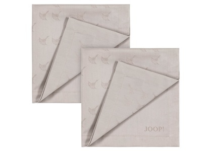 JOOP!, JOOP - Serviette FADED CORNFLOWER - Textil - sandbraun - 50/50 cm, Faded Cornflower, Sand
