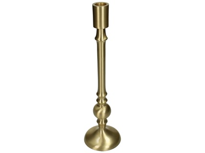 Schubiger, Kerzenleuchter Aluminium Gold H: 33 cm, Aluminium Gold H: 33 cm