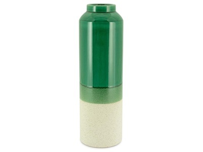Schubiger, Vase Grün-Creme h: 41 cm, Grün-Creme H: 41 cm