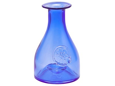 undefined, Flaschenvase mit Wappen Blau H: 25 cm, Flaschenvase mit Wappen Blau H: 25 cm