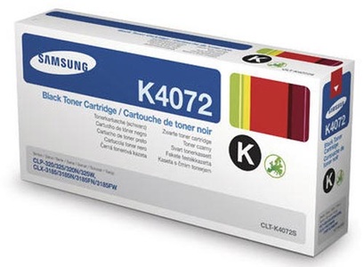 Samsung, Original Tonerpatrone schwarz Samsung CLT-K4072, SAMSUNG Tonerkassette schwarz 1.500 Seiten passend für: CLP 320;CLP 320N;CLP 325;CLP 325W;CLP-320 Series;CLP-325 N;CLT 320;CLT 325;CLX 3180;CLX 3185;CLX 3185FN;CLX 3185FW;CLX 3185N;CLX 3185W;CLX-3185 Series