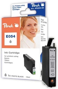 Peach, Peach Tintenpatrone photo schwarz kompatibel zu Epson T0541, Peach E541 PHBK Druckerpatrone bkph ersetzt Epson T0541PHBK, C13T05414010 für z.B. Epson Stylus Photo R 1800, Epson Stylus Photo R 800