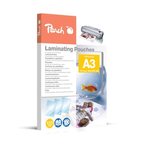 Peach, Peach Laminierfolien A3, 125 mic, glänzend, PP525-01, 100 Stück, Laminierfolie A3 125mic PP525-01, Folien