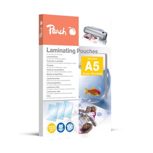 Peach, Peach Laminierfolien A5, 125 mic, glänzend, PP525-03, 100 Stk., Peach 100 x A5 Laminierfolien, 125 mic, glänzend