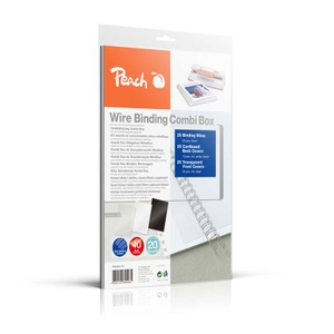 Peach, Peach Wire Binding Combi Box - 6mm - PW064-07- 45 Blatt, Peach Wire Binding Combi Box - 6mm - 45 Blatt