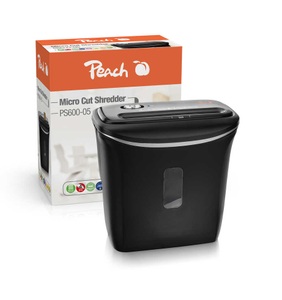 Peach, Peach Mikroschnitt Aktenvernichter - PS600-05, Peach Bürogeräte Aktenvernichter PS600-05 P-5, 5 Seiten