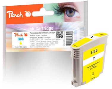 Peach, Peach Tintenpatrone gelb kompatibel zu HP No. 88, C9388AE, Peach HP 88 y Druckerpatrone ye ersetzt HP No. 88 y, C9388AE für z.B. HP OfficeJet Pro K 5300, HP OfficeJet Pro K 5400, HP OfficeJet Pro K 5400 DN