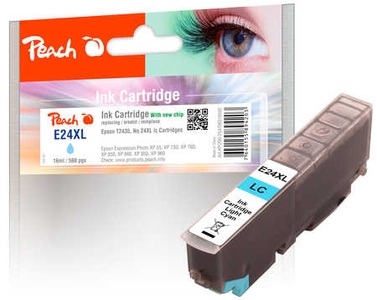 Peach, Peach Tintenpatrone HY light cyan kompatibel zu Epson No. 24XL lc, T2435, 