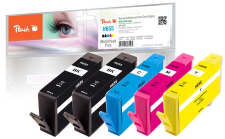 Peach, Peach Spar Pack Plus Tintenpatronen kompatibel zu HP No. 655 series, 