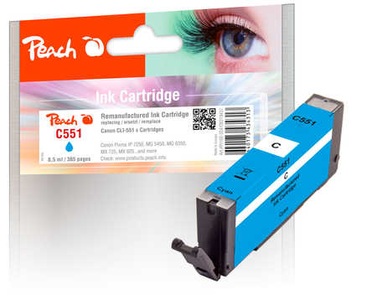 Peach ink cartridge cyan compatible with Canon CLI-551c