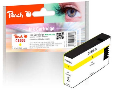 Peach, Peach XL-Tintenpatrone gelb kompatibel zu Canon PGI-1500, PGI-1500Y XL, 