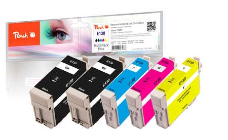Peach, Peach Spar Pack Plus Tintenpatronen kompatibel zu Epson T1305 (T1301, 1302, 1303, 1304), Peach Spar Pack Plus Tintenpatronen kompatibel zu Epson T1305
