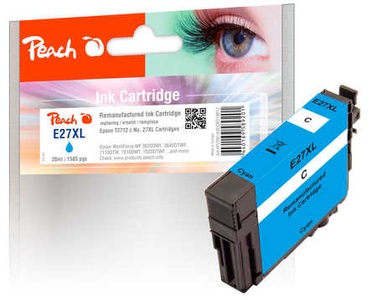 Peach, Peach Tintenpatrone cyan kompatibel zu Epson T2712, No. 27XL c, C13T27124010, 