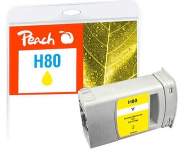 Peach, Peach Tintenpatrone gelb kompatibel zu HP No. 80, C4873A, Peach HP 80 Druckerpatrone ye ersetzt HP 80 Y, C4873A für z.B. HP DesignJet 1050 C, HP DesignJet 1050 C Plus, HP DesignJet 1055 CM