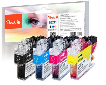 Peach Spar Pack Tintenpatronen kompatibel zu Brother LC-3211VALP