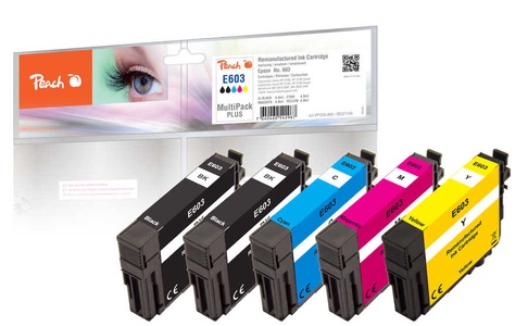 Cartouches d'encre Peach Spar Pack Plus compatibles pour Epson No. 603,  C13T03U14010, C13T03U64010 acheter en ligne, Comparateur de prix