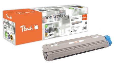 Peach toner module black, compatible with OKI 44844508