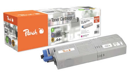 Peach, Peach Tonermodul magenta kompatibel zu OKI 46490402, Peach Toner OKI 46490402 Magenta