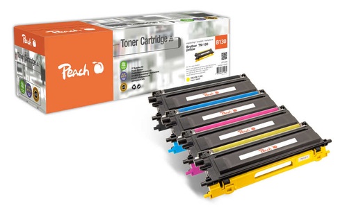 Peach, Peach B130 4 Tonermodule (bk, c/m/y) ersetzt TN-130, Peach B130 4 Toner (bk, c/m/y) ersetzt Brother TN-130 für z.B. Brother DCP -9040 CN, Brother DCP -9042 CDN, Brother DCP -9042 CN