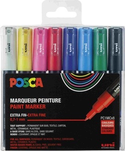 POSCA, POSCA Farbmarker Farbig Sortiert 8 Stück