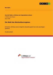 undefined, Die Wahl des Wechselkursregimes