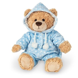 Teddy Hermann 91387 - Schlafanzugbär, Bär im blauen Schlafanzug, 30 cm