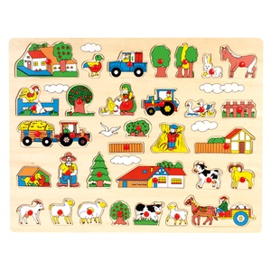 Bino, Bino Holz - Steckpuzzle Bauernhof, maxi, 