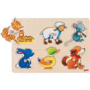 goki, goki Hintergrundbildpuzzle MUTTER UND KIND 6-teilig in bunt, Hintergrundbildpuzzle MUTTER UND KIND 6-teilig in bunt