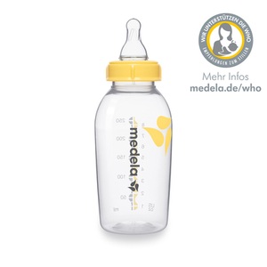 Medela, Medela Muttermilchflasche, medela Milchflasche mit Sauger, Grösse M, 4-6 Monate (250ml)