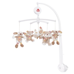 Fehn, fehn ® Musik-Mobile Hund, Ente, Teddy - Rainbow - beige, Fehn Mobile »Rainbow, Musikmobile«