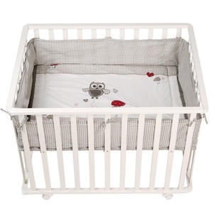 Roba, roba Laufgitter 75 x 100 cm weiß Adam & Eule - Gr.100x75 cm, roba® Laufgitter »Adam & Eule, weiss, 75x100 cm«, bis 15 kg, mit Stoffeinlage; Rollen, höhenverstellbar