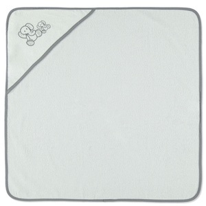 Hütte & Co, Hütte & Co Kapuzenbadetuch Elefant weiß 75 x 75 cm, 