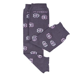 Hoppediz, Hoppediz Babystulpen grau mit rosa und weißen Blumen, 