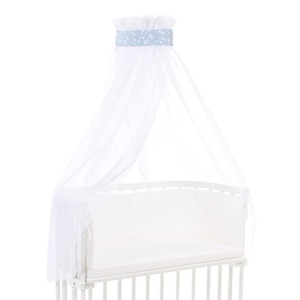 Babybay, babybay Himmelstoff azurblau Sterne weiß 200 x 135 cm, 