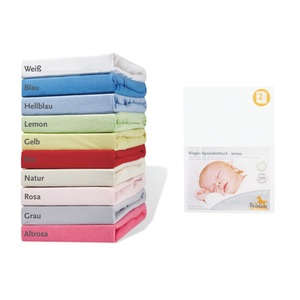 Pinolino, Pinolino Jersey Spannbetttuch für Anstellbettchen Doppelpack, Pinolino Jersey Spannbetttuch für Anstellbettchen Doppelpack