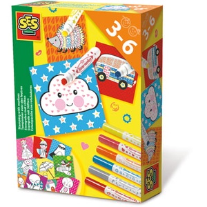 SES CREATIVE, SES Creative ® Stempeln mit Stiften, Stempelset STIFTE in bunt