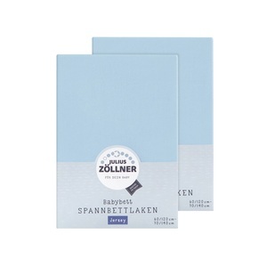 Julius Zöllner, Julius Zöllner Spannbetttuch Jersey Doppelpack für Kinderbetten, 