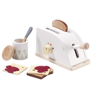 Kids Concept, Kids Concept® Toaster mit Zubehör, Spiel-Toaster NATURAL 10-teilig in weiss/natur