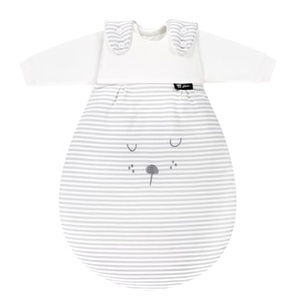 Alvi, Alvi® Schlafsack-Set BABY-MÄXCHEN® - FACES 3-teilig in hellgrau in Gr. 68/74, ALVI Baby-Mäxchen Schlafsack 3-teilig Faces