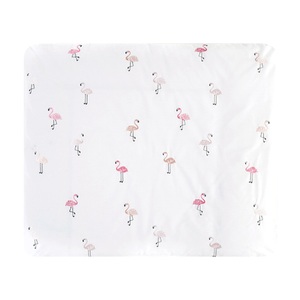 Alvi, Alvi® Wickelauflagenbezug Flamingo 85 x 70 cm, Wickelauflagen-Bezug FLAMINGO (70x85) in weiss