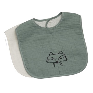 Be Be's Collection, Be Be 's Collection Musselin Klettlätzchen 2er Pack Fuchs grün, 