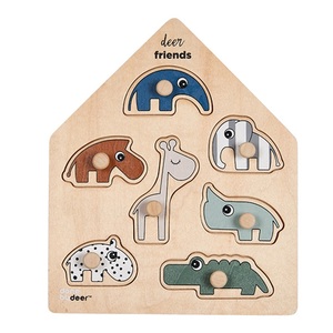 Done by Deer, Done by Deer Activity Spielzeug Unisex Multicolor, Done by Deer Steckpuzzle Deer Friends