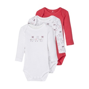Name It, name it Langarmbody NBFBODY - ALPAKA 3er-Pack in rot/weiß in Gr. 62, 