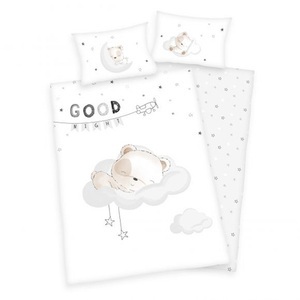 HERDING, HERDING Flanell-Bettwäsche Sleeping little Bear 100 x 135 cm, Babybest® 2685216063 - Sleeping little bear Flanell-Bettwäsche, 40x60 cm + 100x135 cm, 100% Baumwolle