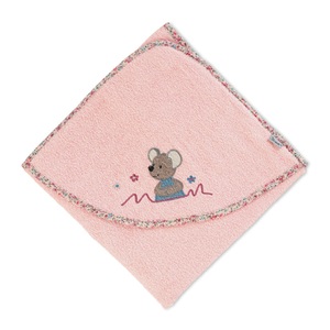 Sterntaler, Sterntaler Kapuzenbadetuch Mabel zartrosa 80 x 80 cm, Kapuzenbadetuch MABEL MAUS (80x80) in rosa